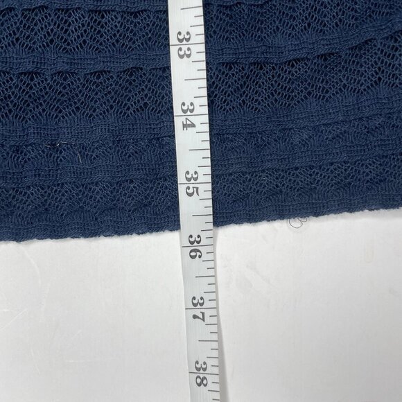 Kay Unger New York Navy Blue Sweater Dress 3/4 Sheer Sleeve Sz 6 Event Occasion - Picture 9 of 12